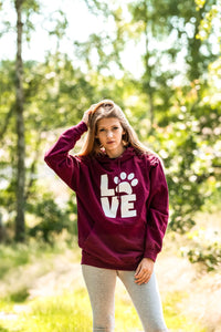 LOVE PFOTE  - Unisex Kapuzenpullover Hoodie